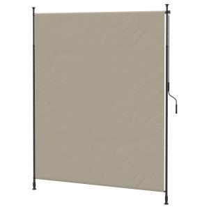 Vertikal Markis Sidomarkis Sand av Aluminium och Polyester för Vindskydd och Solskydd Infällbar och Justerbar Väderbeständig 200 x 292 cm
