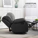 Vilstol med Justerbart Ryggstöd och Fotstöd, Vridbar, upp till 150 kg, Stålram, Svart, 93 x 100 x 98 cm