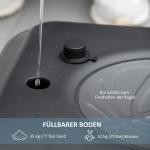 Basketkorg Basketstativ Svart Röd av Metall och Plast för Trädgård och Idrottsplats Höjdjusterbar med Hjul Brottsäker Bakvägg 220-250 cm