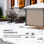 Ersättningstak Paviljongtak Skyddskåpa Transparent av Plast för Trädgårdspaviljong Vattentätt och Vintertätt Tak 3 x 3 m
