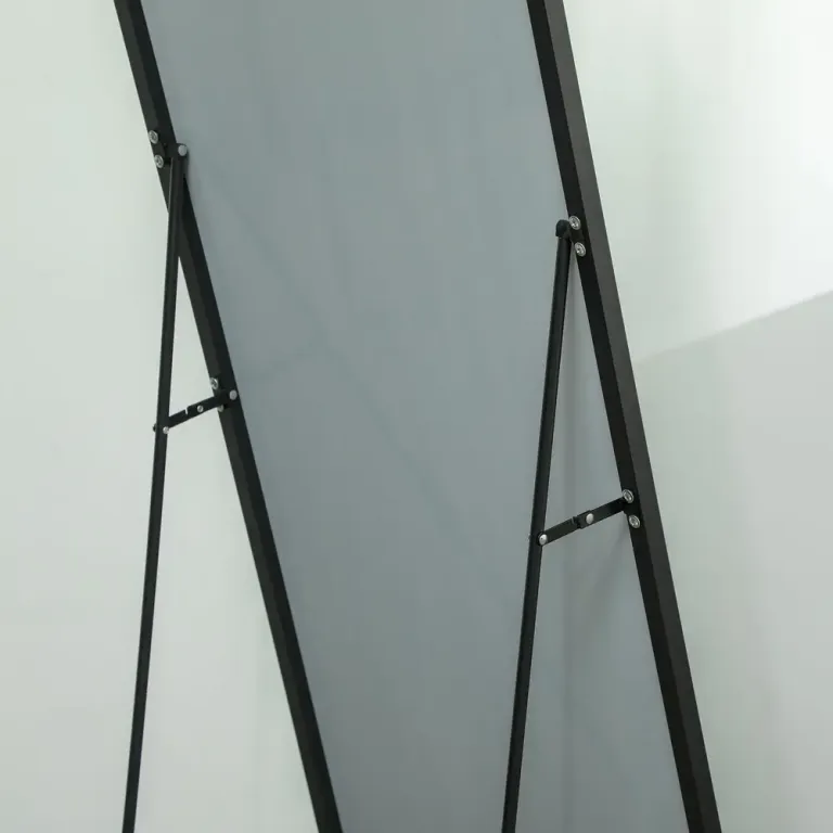 Stående Spegel Helkroppsspegel Silver av Aluminium och Glas