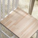 Set med 4 Köksstolar, Massivt Trä, Modern Design, Natur, 38,5 x 47,5 x 99 cm