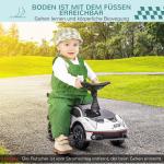 Gåbil för Barn med Förvaring, Rolig Leksaksbil med Tuta och Motorljud, Robust Konstruktion för Inomhus och Utomhus, Vit/Svart