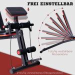 Multifunktionell Viktbänk Multigym med Fjäderbooster Träningsbänk Hemmagym upp till 120 Kg Svart 54 X 160 X 106 Cm