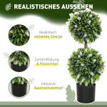 Set med 2 Konstgjorda Växter UV-beständiga i Blomkruka, 70 cm Inomhusväxter, Grön