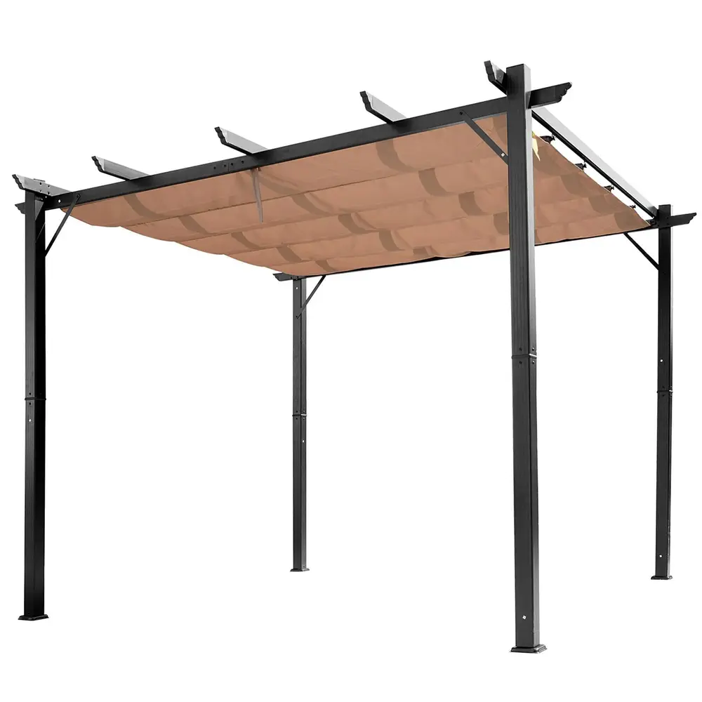 Pergola med Tak Trädgårdspaviljong i Aluminium 3 x 4 M