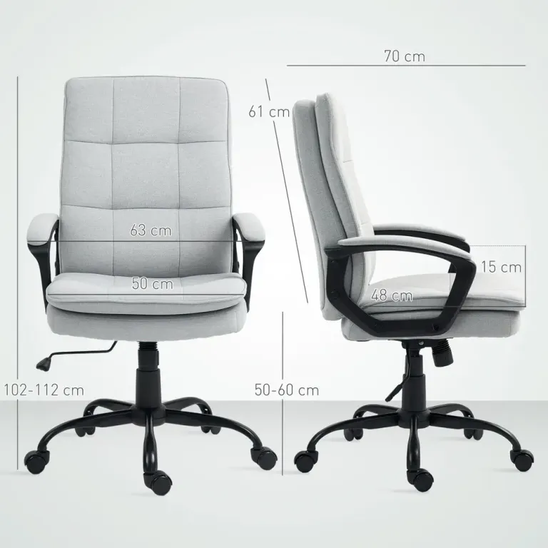 Kontorsstol Ergonomisk Snurrstol Grå
