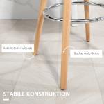 Barstolar 2-pack i Skandidesign med Fotstöd för Kök och Bar Ergonomisk och Modern Natur och Svart Trä 43 x 43 x 91 cm