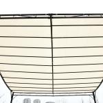 Pergola Trädgårdspaviljong Kapelltält Metall Elegant Skydd för Trädgård och Terrass Kräm 297 X 297 Cm