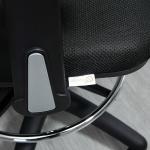 Kontorsstol Datorstol Svart av Mesh och Metall för Kontor och Hemmakontor Ergonomisk med Armstöd och Fotstöd Justerbar Höjd 95-115 cm