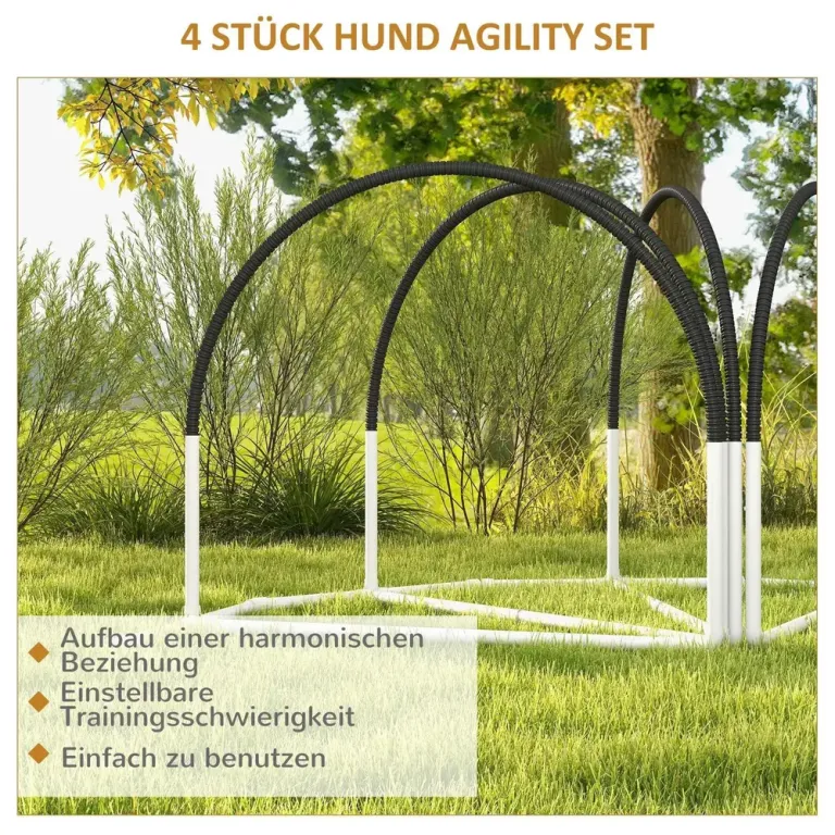 Agility Träningsset Hundsport Svart av Plast och Polyester