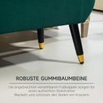 Bänk Förvaringsbänk Grön av Polyester och Gummiträ för Sovrum Lyxbänk med Armstöd 107 x 42 x 65 cm