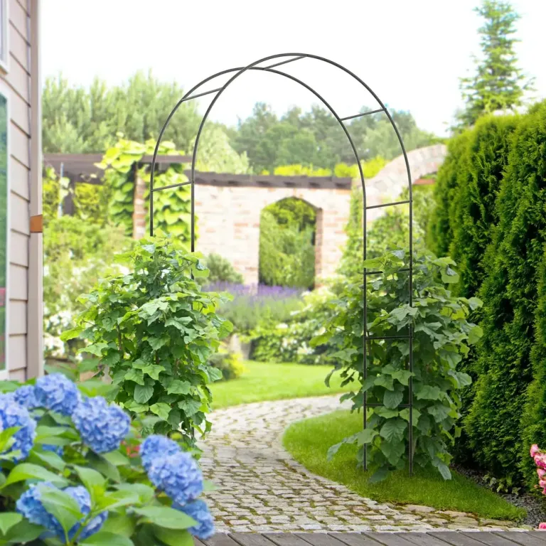 Trädgårdsbåge Rosenbåge med Spaljé 1,40 x 0,40 x 2,40 m