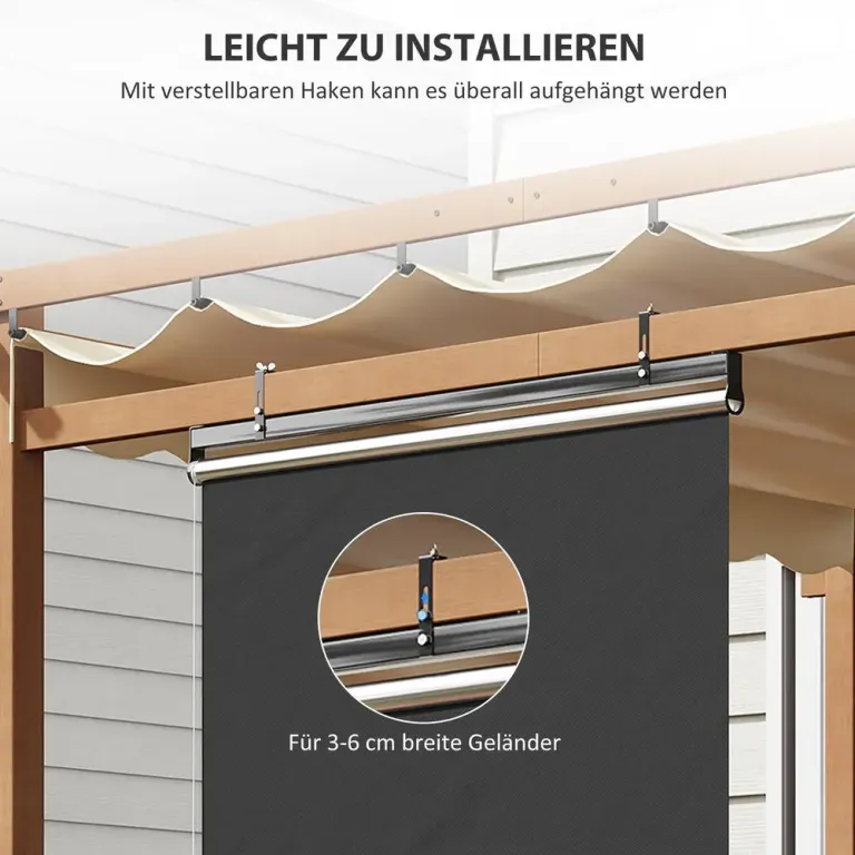 Vertikalmarkis Utrullbart Insynsskydd 124 x 222 cm