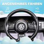 Barnelbil Elbil Vit av Plast för Barn 3-5 År 12V Fordon med 2,4G Fjärrkontroll och Musik 3-5 km/h