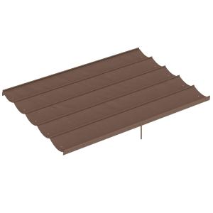 Reservtak till Pergola med Dräneringshål och Vattenavvisande Yta för Uteplats Hållbar och Lättmonterad Mörkbrun Polyester 4 x 3 m
