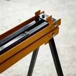 Arbetsbock Såghästbock Hopfällbar Halkfri Stål 125 Kg Lastkapacitet Orange och Svart 99,5 X 50 X 78 Cm