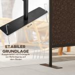 Rumsavdelare/Paravant, Vintage Design, 3-paneler, Brun + Svart, 148 x 33 x 181 cm