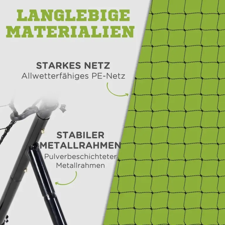 Rebounder Nät Pitchback Svart av Metall 123 x 174 cm