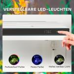 Akvarium Fisktank med Filter och LED-Belysning Svart av Glas och Plast för Fiskar Komplett Set med Pump 26 l 38 x 26 x 38 cm