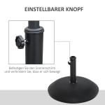 Parasollfot Cement och Stål Stabilt Paraplystativ Väderbeständig Svart 49 X 37 Cm 25 Kg