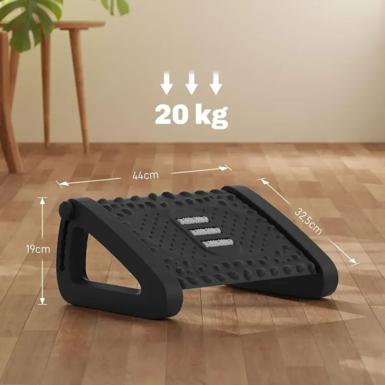 Fotstöd Skrivbord Svart av Plast Ergonomiskt