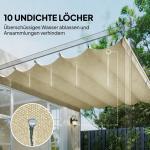 Pergolatak Prisvärd Cremefärgad Polyester för Pergola som Reservtak med Dräneringshål och Väderbeständig Design för Skydd 4 x 3 m
