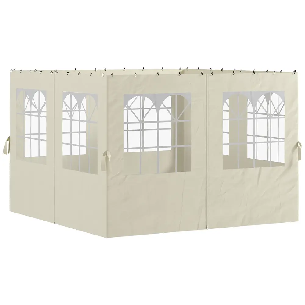 Sidoväggar 4-pack till Paviljong med Dragkedja 3 x 4 M