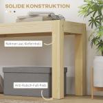 Trädgårdsbänk 3-Sits Bänk Natur av Furu för Matsal och Trädgård Robust Träbänk i Lantlig Stil 330 kg