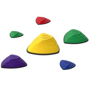 Set med 6 Stegstenar, Halkfri Design, Stapelbar för Inomhus och Utomhus, Färgglad