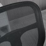 Kontorsstol Datorstol Svart av Mesh och Metall för Kontor och Hemmakontor Ergonomisk med Armstöd och Fotstöd Justerbar Höjd 95-115 cm