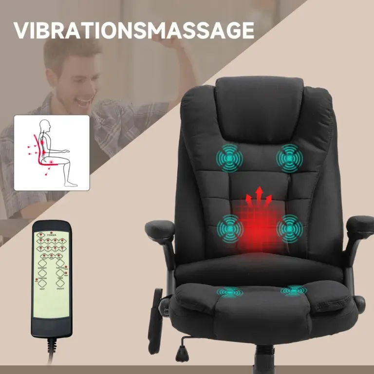 Kontorsstol med Vibrationsmassage och Värme Höj