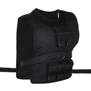 Viktväst 20 Kg Justerbar Träningsväst för Styrketräning och Fitness Oxford Svart 36 X 52 Cm