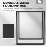 Bordsben Möbelfötter Set om 2 Svart av Stål Fyrkantiga Profiler för Soffbord och Matbord Bordslöpare DIY Projekt 60 x 72 cm