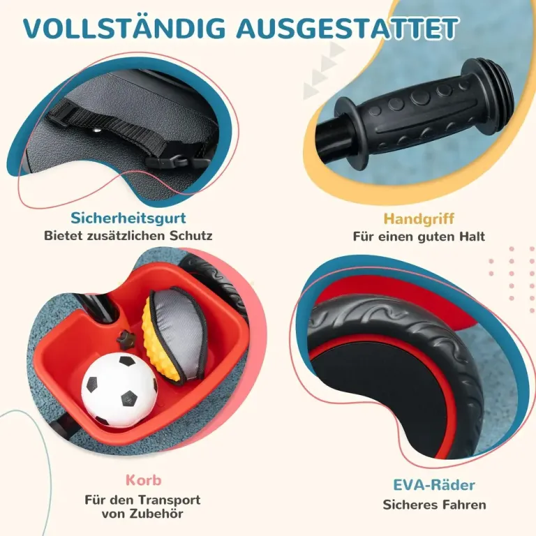 Trehjuling Barncykel Flerfärgad av Metall och Plast
