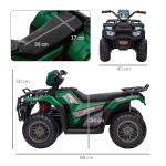 Elektrisk Fyrhjuling för Barn, Tuff ATV med LED-Ljus och Musik, Rolig Körupplevelse för Små Äventyrare, Svart/Grön, 88 x 45 x 50 cm