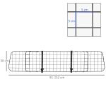 Hundgaller för Bil, Justerbar Säkerhetsbarriär för Bagageutrymme, Universalt Galler för Hundtransport, Svart, 91-152 x 30 cm