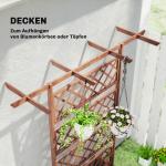 Planteringslåda med Spaljé och Tak för Klätterväxter Hållbar och Väderbeständig Orange Trä för Trädgård och Balkong
