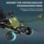Sportig Gokart Pedalfordon med Handbroms och Ergonomisk Sits Säker Leksak för Aktiva Barn Grön 99 X 65 X 56 Cm