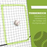 Rebounder Nät Pitchback Svart av Metall och Nät för Baseball och Fotboll Bärbar Rebound Vägg med Träffzon 123 x 174 cm