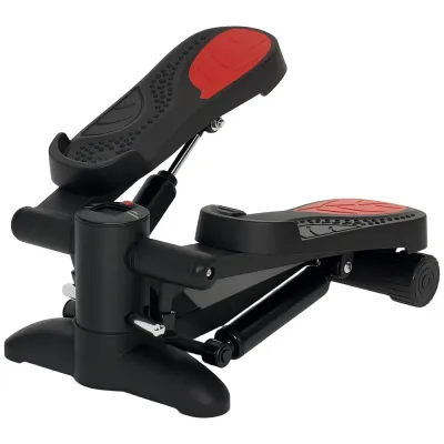 Mini-Stepper Träningsmaskin med LCD Skärm Svart av Stål