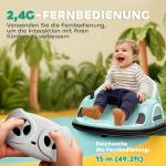 Stötfångarbil med 360° Rotation, 2 km/h, Säkerhetsbälte, LED-ljus och Musik, Grön