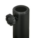 Parasollställ Paraplyfot Svart av HDPE och Konstharts för Trädgård och Balkong Rottinglook Passar Ø38/48mm Stolpar Ø 51 x 36 cm