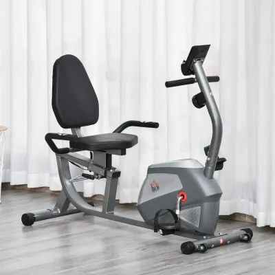 Liggande Motionscykel med LCD-Skärm 8 Nivåer Magnetiskt