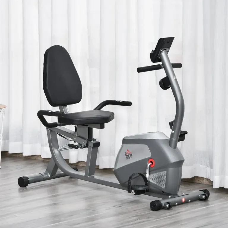 Liggande Motionscykel med LCD-Skärm 8 Nivåer Magnetiskt
