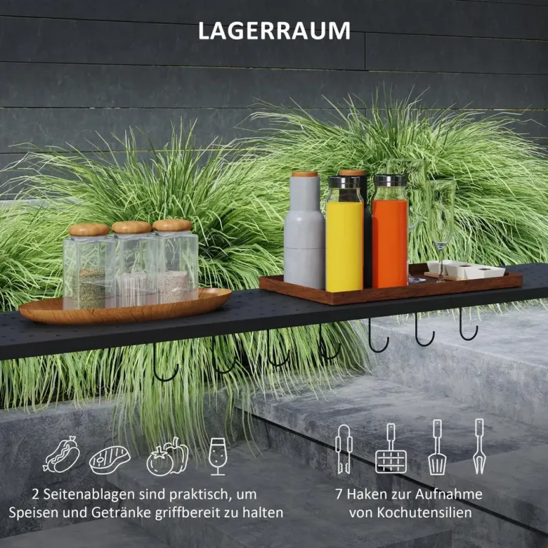 Grillpaviljong Vindtät 233 x 110 x 235 cm