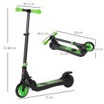 Elsparkcykel med 120 W Motor och 6 km Räckvidd för Barn från 6 År Hållbar och Säker Grön och Vit Plast och Metall max 8 km/h