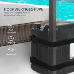 Paviljongvikter Fotplattor Svart av HDPE för Stabila Paviljonger Set på 4 Fot Vatten- och Sandfyllbar Väderbeständig Vikt