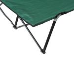 Dubbel Campingsäng med Bärväska, Hopfällbar Tältsäng för 2 Personer, Robust Extrasäng för Utomhusbruk, Grön/Svart, 193 x 125 x 40 cm
