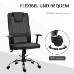 Ergonomisk Kontorsstol Höj- och Sänkbar med Vippfunktion och Armstöd upp till 120 Kg Svart